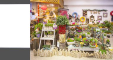 Reklam kutusunun ve bulanık lambanın iç görünümü 