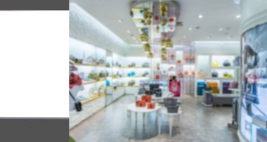 Reklam kutusunun ve bulanık lambanın iç görünümü 