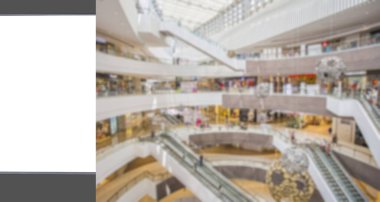 Reklam kutusunun ve bulanık lambanın iç görünümü 