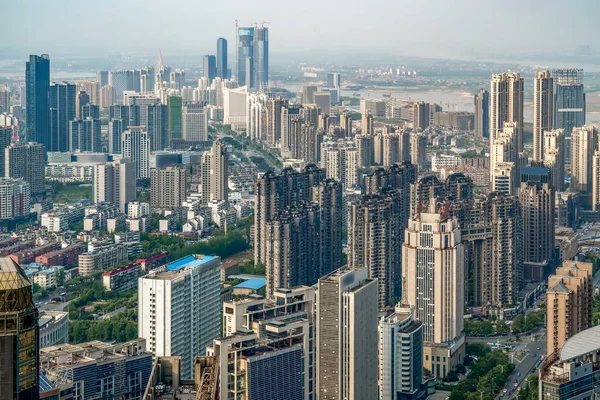 Vista Pájaro Del Paisaje Arquitectónico Urbano Nancha — Foto de Stock