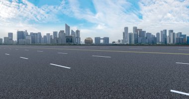 Hangzhou kentsel mimari manzarasının ufuk çizgisi