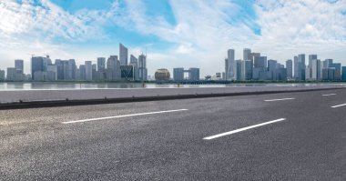 Hangzhou kentsel mimari manzarasının ufuk çizgisi