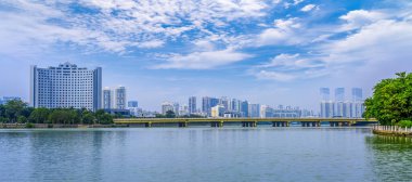 Nanning şehir manzarası ve ufuk çizgisi