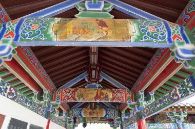 Çin mimarisi uzun koridor