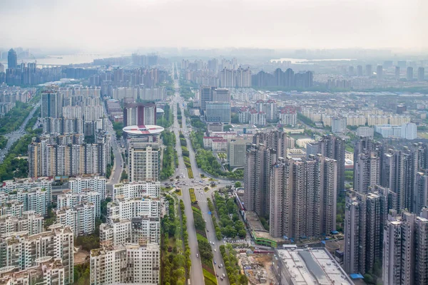 Ein Blick Aus Der Vogelperspektive Auf Die Städtische Architekturlandschaft Nancha — Stockfoto