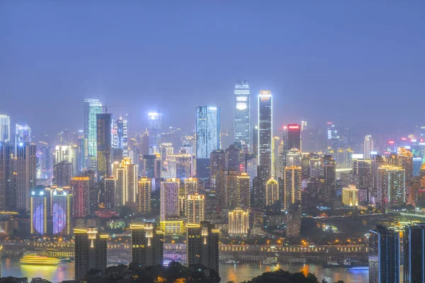 City Nacht Und Skyline — Stockfoto
