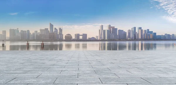 杭州都市建築景観のスカイラインの眺めFr — ストック写真