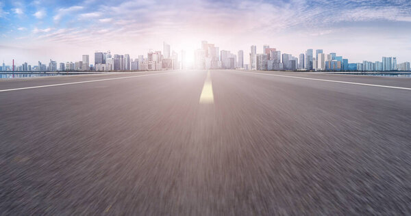 View of the skyline of Hangzhou urban architectural landscape fr