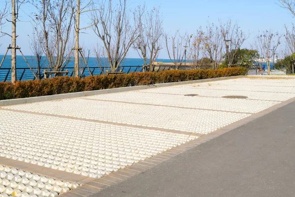 Outdoor Parking Lot Floor Tile — Stock Photo, Image