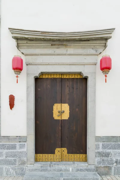 Elemento Chino Puertas Madera — Foto de Stock