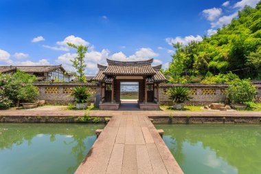 Çin klasik mimari manzarası