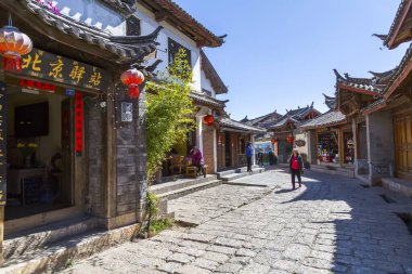 Yunnan 'daki antik Lijiang şehri.