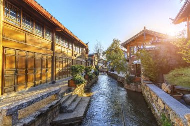 Yunnan 'daki antik Lijiang şehri.