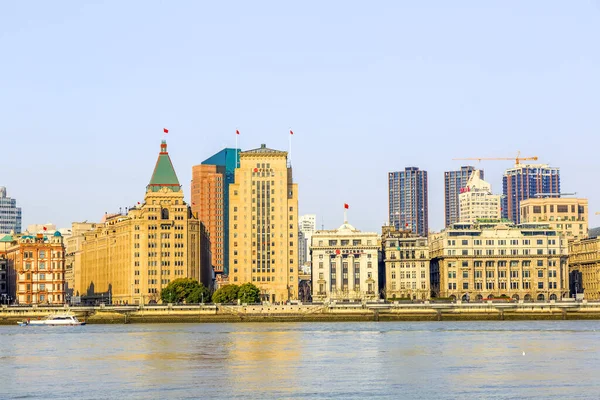 Kina Shanghai Mars 2016 Shanghai Bund Berömd Turistattraktion — Stockfoto