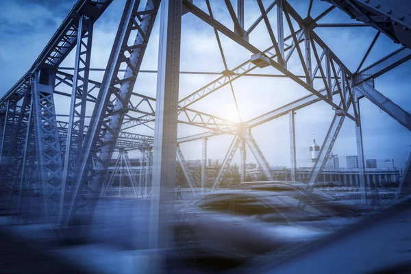 Onderdeel Van Staalconstructie Brug Tianjin China — Stockfoto