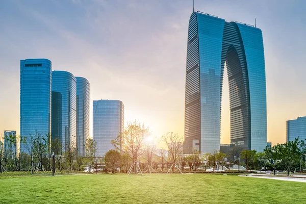 Suzhou Cbd Centro Financiero Rascacielos — Foto de Stock
