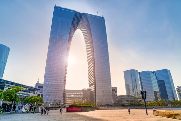 Suzhou Cbd Centro Financiero Rascacielos —  Fotos de Stock