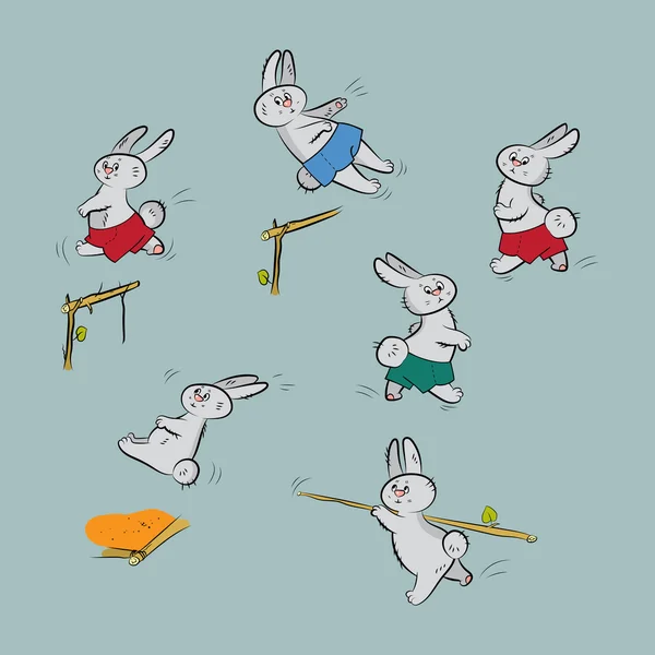 Farklı yabani tavşan ve spor ile toplama