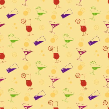 Renk gözlük siluetleri ile Seamless Modeli