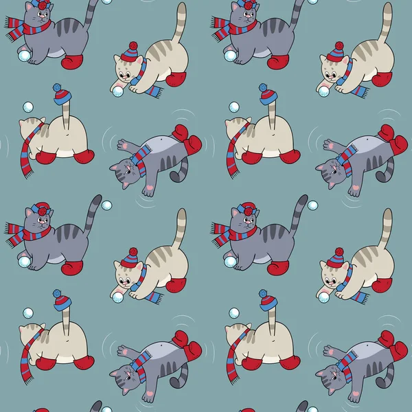 Kış kedi ile Seamless Modeli