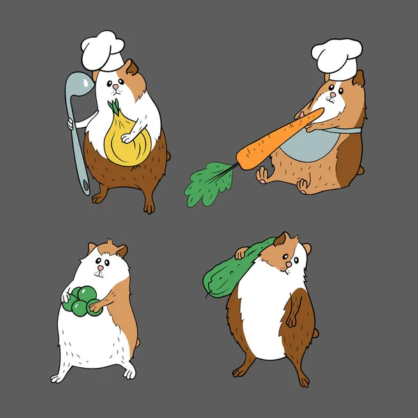 Eskiden şiling şimdi pigs kahverengi renkler ve farklı sebze ile toplama