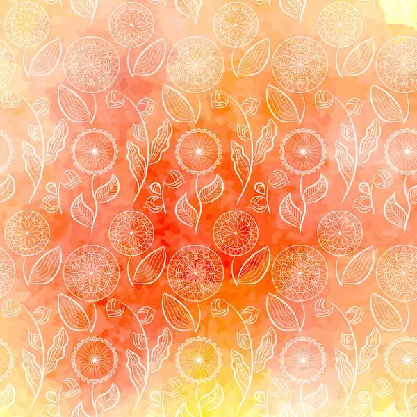 Muster Mit Verschiedenen Blumen Und Beeren Floral Vektor Hintergrund Knospen Stockillustration