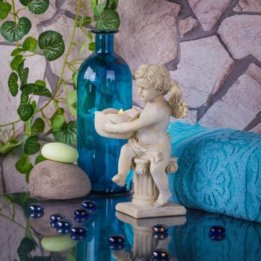 Melekli sauna kompozisyonu