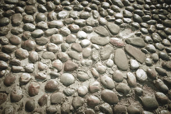 巴尔干的街道 有光滑的石头 背景有纹理 — 图库照片