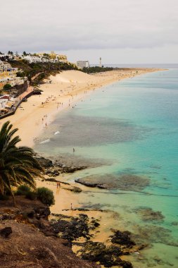 Beach Morro Jable Kanarya Adası Fuerteventura, İspanya.