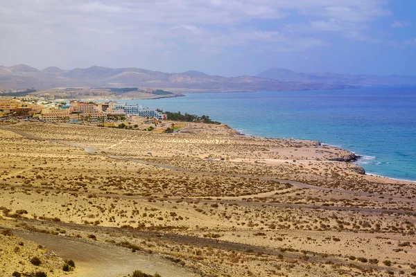 Uitzicht over een van de mooiste stranden in de wereld Sotavento, Fuerteventura, Spanje. — Stockfoto