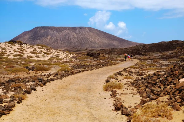 Landschap op het eiland Lobos, Fuerteventura, Spanje. — Stockfoto