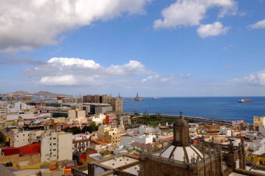Las Palmas de Gran Canaria şehir panoraması. Gran Canaria, İspanya - 13.02.2017.