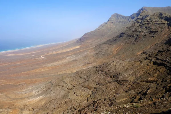 Luchtfoto op het strand Cofete. Canarische eilanden Fuerteventura, Spanje. — Stockfoto