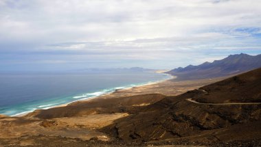 Plaj Cofete Fuerteventura, İspanya.