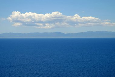 Deniz manzarası Sardunya, İtalya.