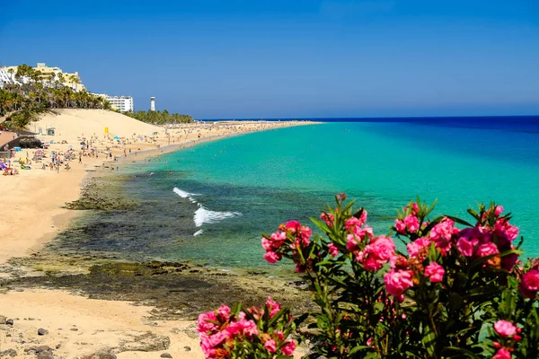 Praia Playa de Morro Jable em Fuerteventura, Espanha . — Fotografia de Stock