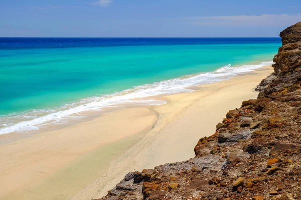 Beach amazing su renkleri Fuerteventura, İspanya ile.