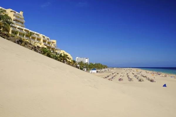 Strand playa de morro jable, fuerteventura, spanien. — Stockfoto