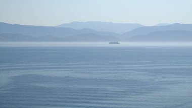 Harika deniz manzaralı Korfu, Yunanistan.