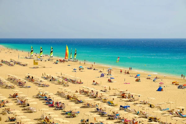 MORRO JABLE FUERTEVENTURA, ESPANHA - 12 DE OUTUBRO DE 2017: Praia Playa — Fotografia de Stock