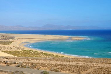 Beach Playa de Jandia - Playa de Sotavento on Fuerteventura, Spain.