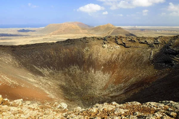 Calderon Hondo vulcain à Fuerteventura, Espagne . — Photo