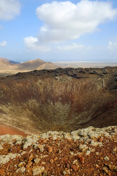 Cratère Célèbre Volcan Calderon Hondo Sur Île Des Canaries Fuerteventura — Photo