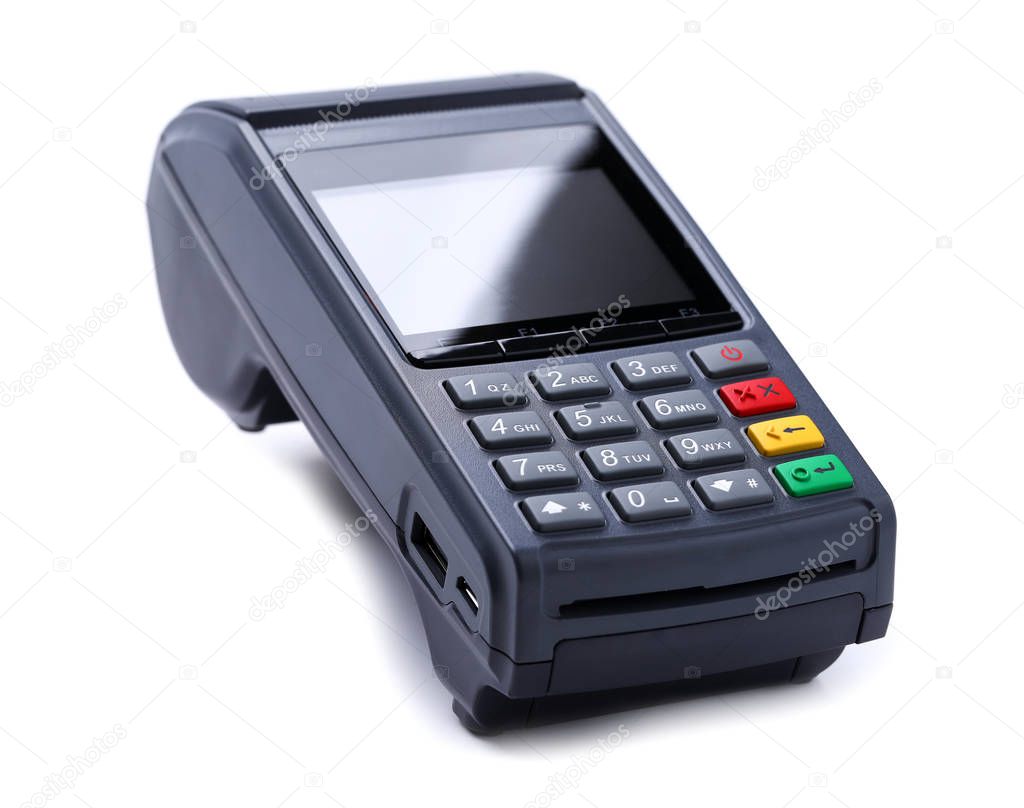 Pos terminal device for reading banking cards