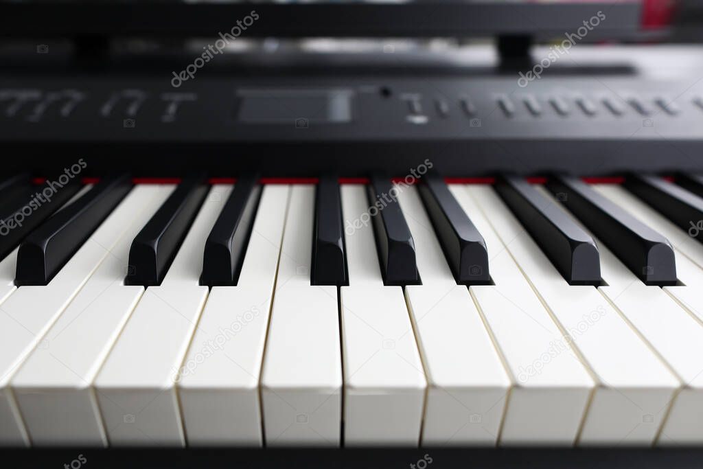 Modern synthesizer keyboard