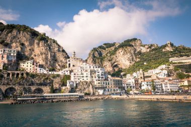 İtalya Amalfi coast su görünümünden