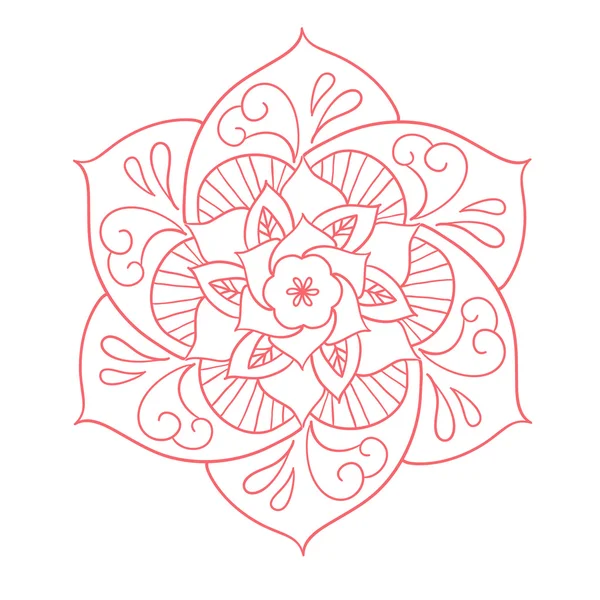 Patrón vectorial sin costura Mandala. Patrón de ornamento redondo . — Archivo Imágenes Vectoriales
