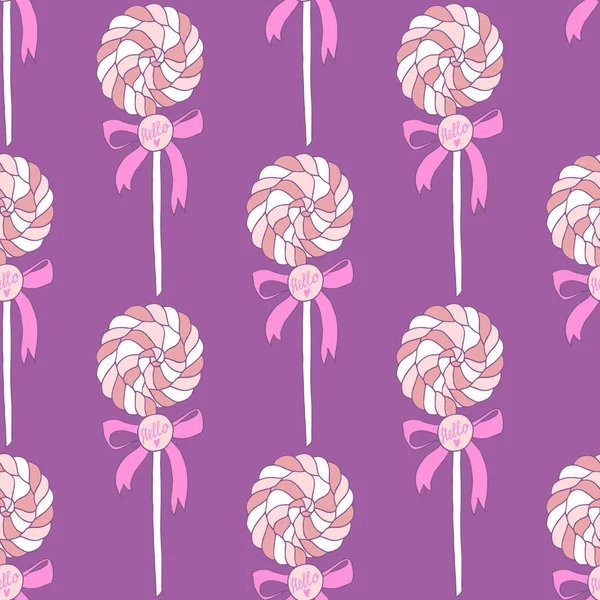 Sweet hand drawn lollipops — Stock Vector