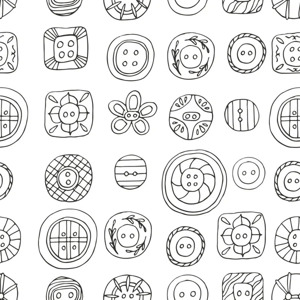 Lovely buttons seamless vector pattern — Stock Vector