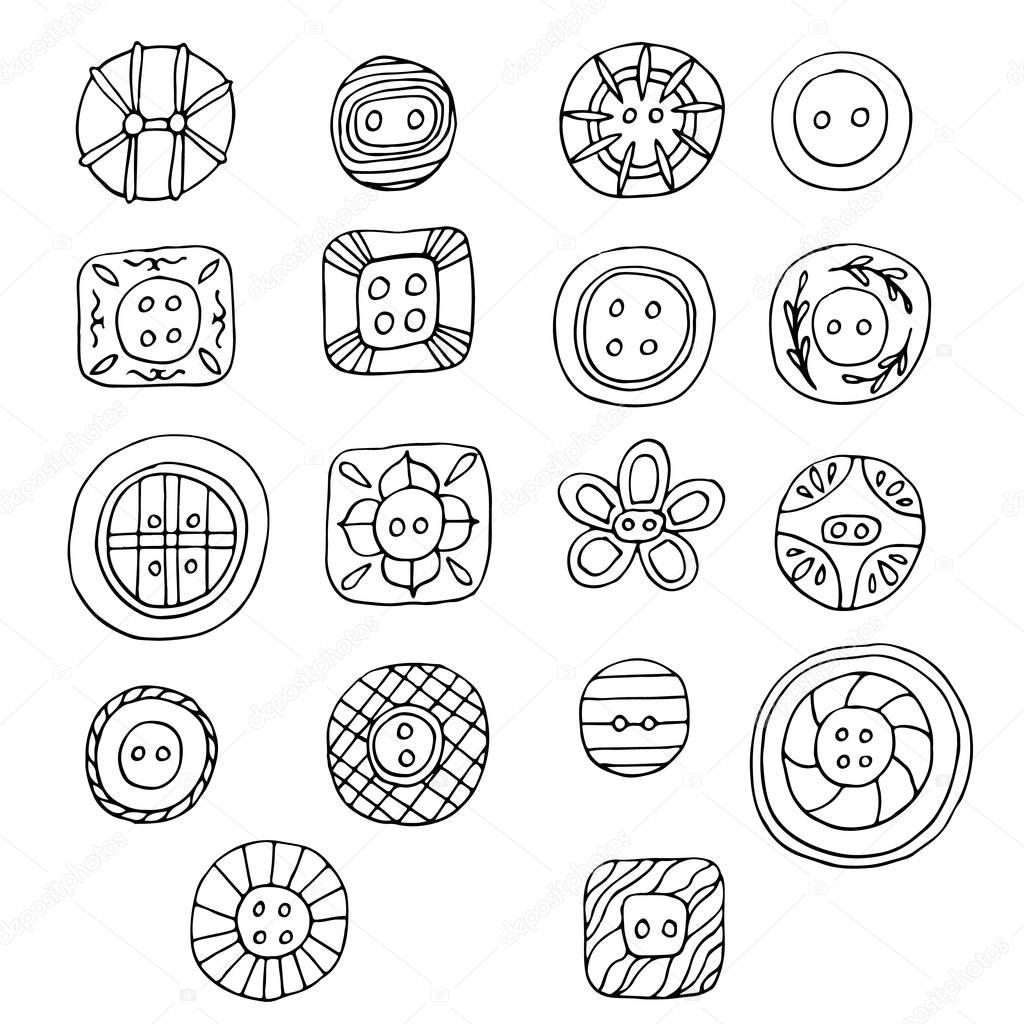 Lovely buttons coloring page